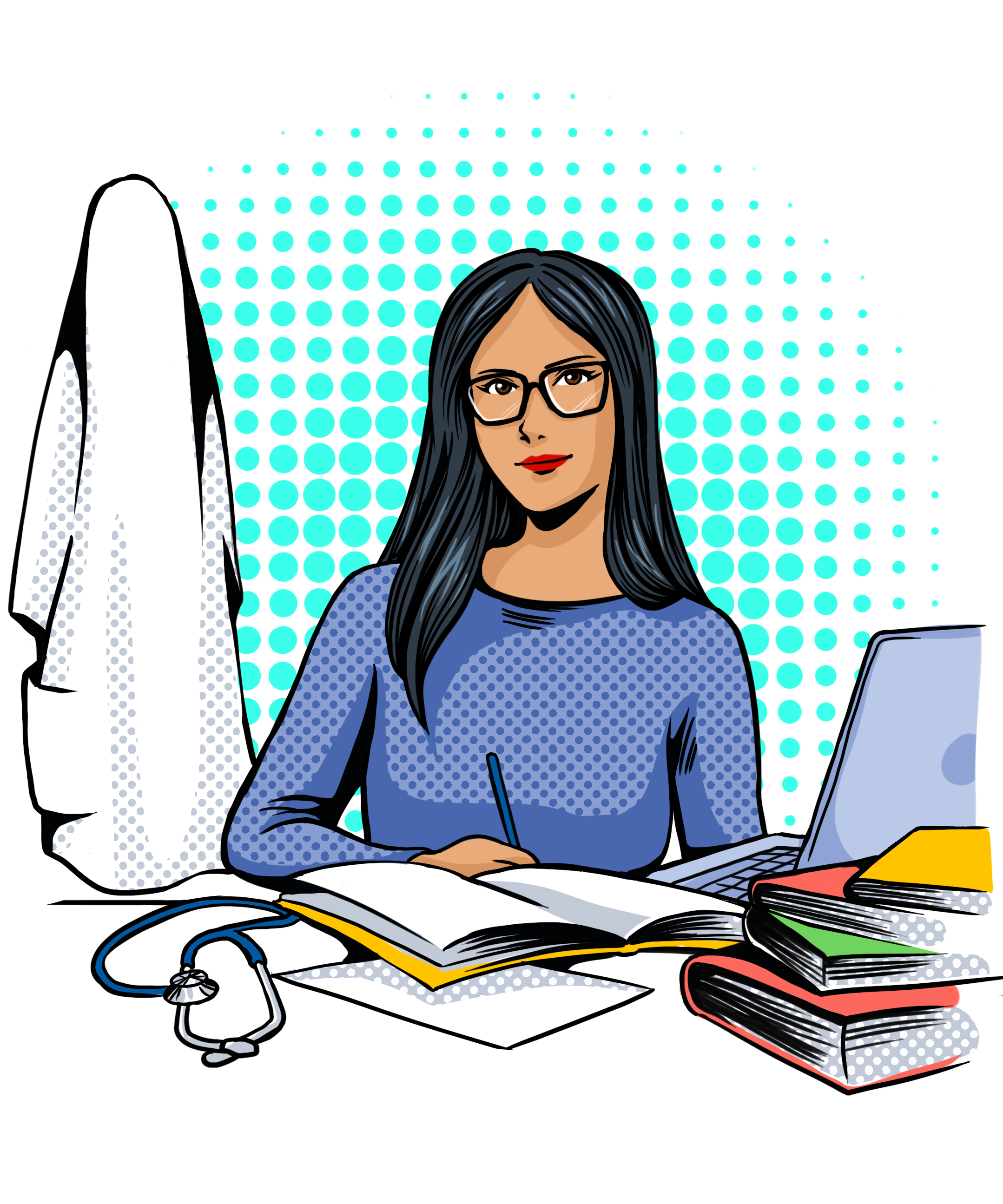 Medizin-Studentin